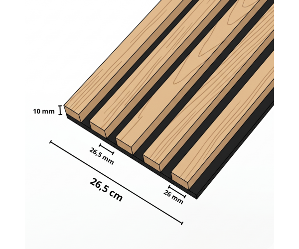 Lamele na czarnym filcu 53 cm różne kolory - zdjęcie 3